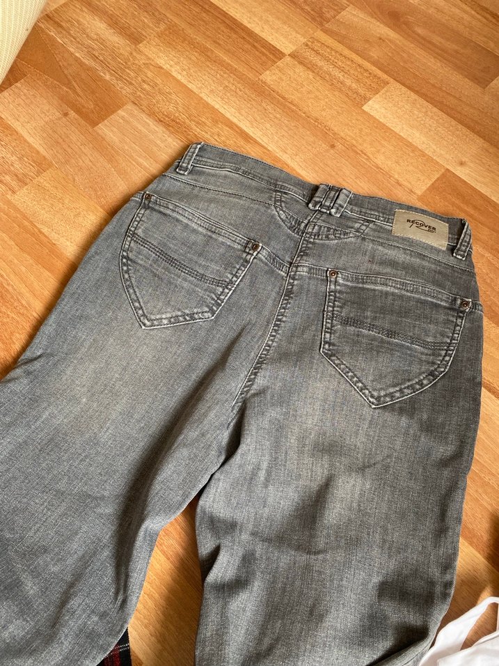 Gri Regular Fit Kadın Midi Denim Jean - Görsel 4