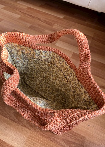 Bohem Örgü Kadın Çanta Kahverengi - Görsel 2