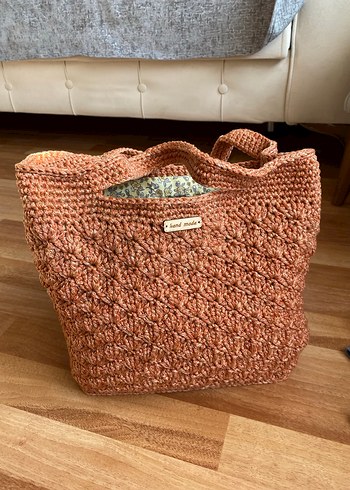 Bohem Örgü Kadın Çanta Kahverengi - Görsel 6