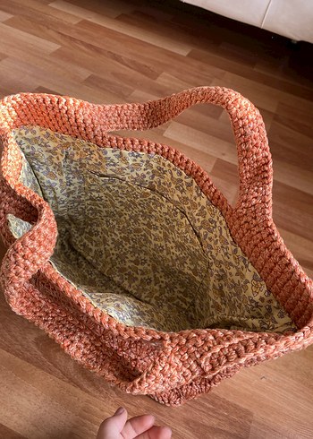 Bohem Örgü Kadın Çanta Kahverengi - Görsel 3