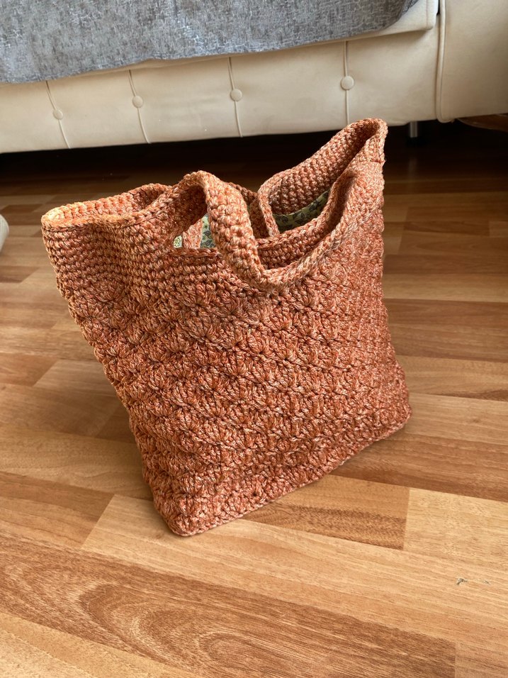 Bohem Örgü Kadın Çanta Kahverengi - Görsel 4