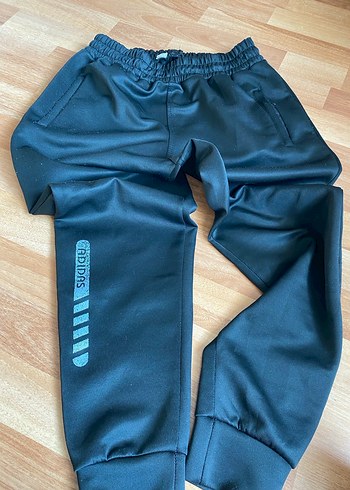 Erkek Mavi Parlak Rahat Eşofman Altı - Görsel 3