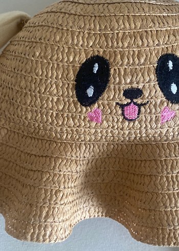 Nakışlı Bebek Şapkası Kulaklı Bej - Görsel 4