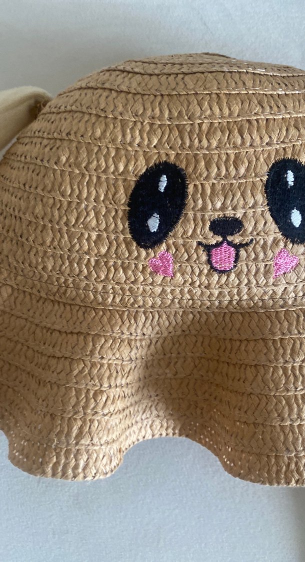 Nakışlı Bebek Şapkası Kulaklı Bej - Görsel 4