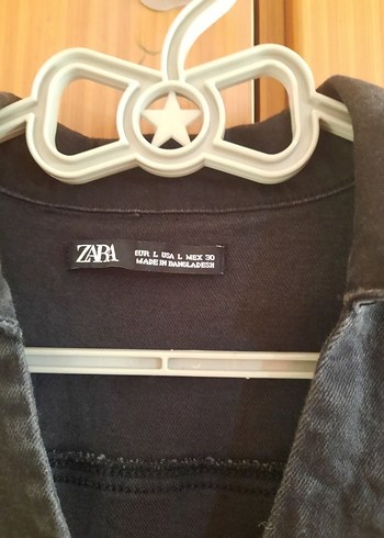 l Beden Zara Düğmeli Siyah Denim Midi Elbise