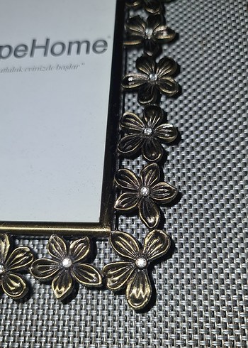 Çiçek Desenli Kahverengi Metal Çerçeve - Görsel 6