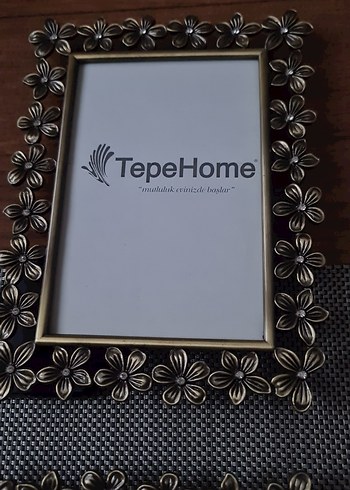 Çiçek Desenli Kahverengi Metal Çerçeve - Görsel 3