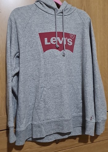 Levis Levi S Gri Melanj Kapusonlu Sweatshirt
