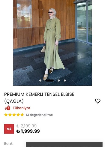 premium kemerli tensel elbise