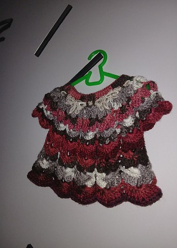 Bordo Bohem Desenli Kız Çocuk Triko - Görsel 2