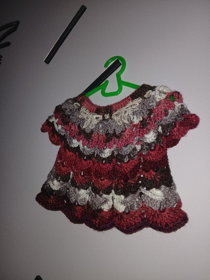 Bordo Bohem Desenli Kız Çocuk Triko - Görsel 2