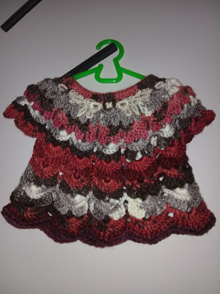 Bordo Bohem Desenli Kız Çocuk Triko - Görsel 3