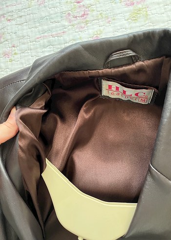 m Beden Deri ceket blazer