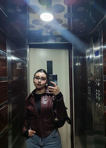 deri ceket bordo 