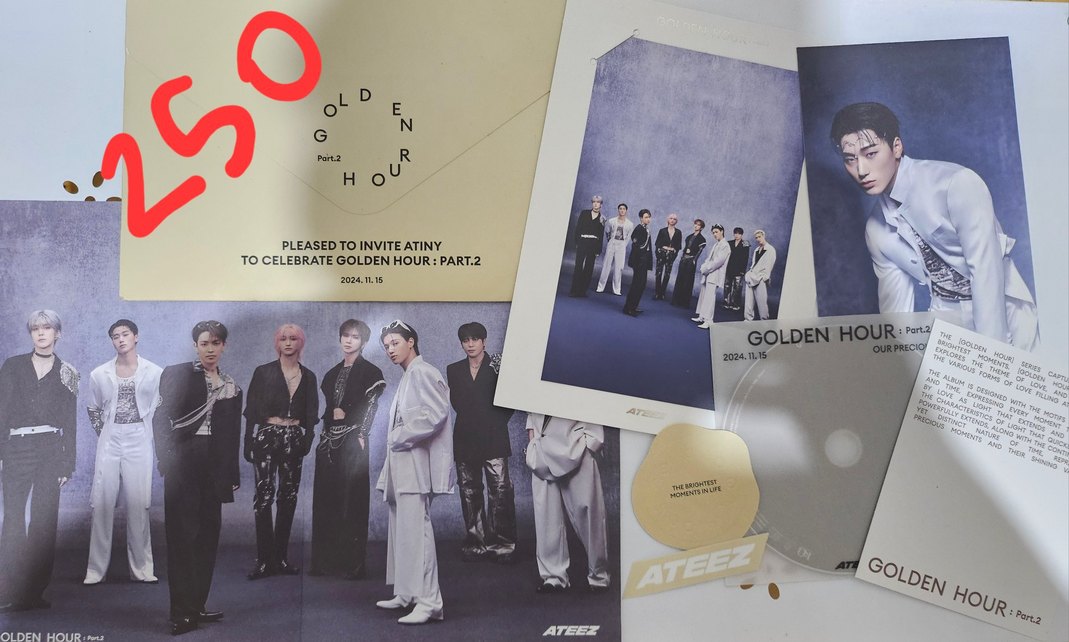 Ateez Golden Hour Part.2 Davetiye + CD - Görsel 4