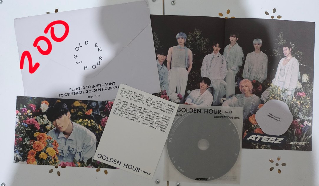 Ateez Golden Hour Part.2 Davetiye + CD - Görsel 2