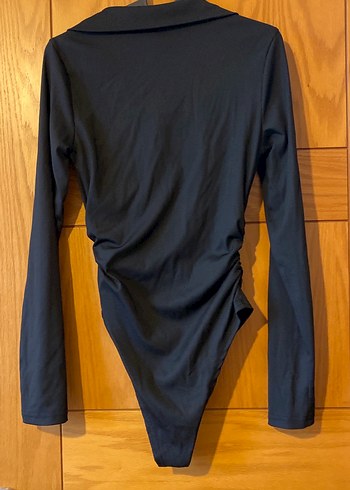 V Yaka Siyah Uzun Kollu Kadın Bluz - Görsel 5