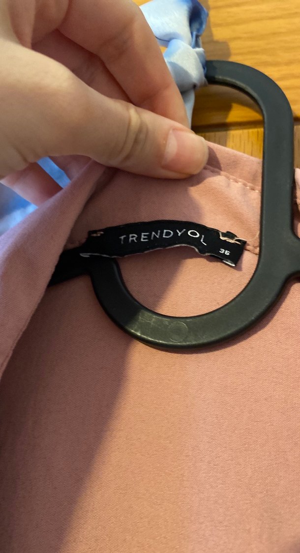 Düğmeli Gül Kurusu Kadın Gömlek - Görsel 2