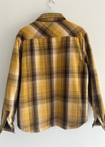 Düğmeli Kahverengi Oversize Erkek Gömlek - Görsel 5