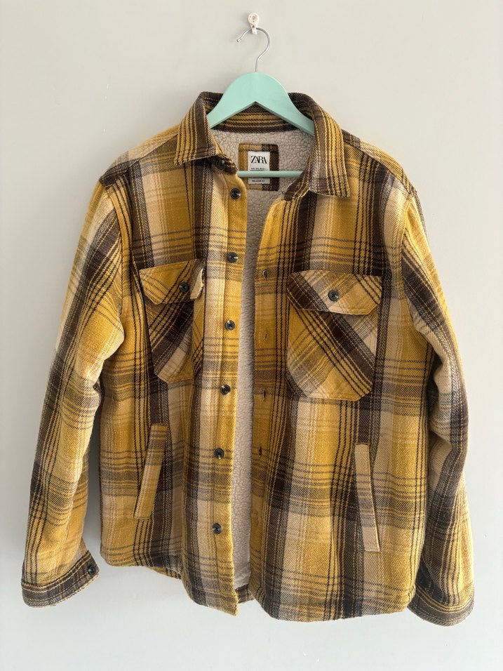 Düğmeli Kahverengi Oversize Erkek Gömlek - Görsel 3