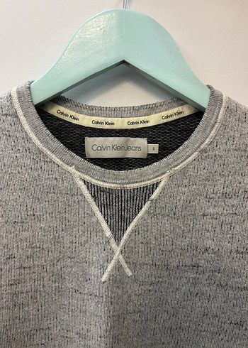 Gri Erkek Triko Uzun Kollu Sweatshirt - Görsel 2