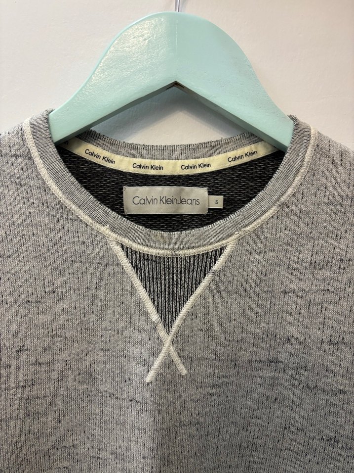 Gri Erkek Triko Uzun Kollu Sweatshirt - Görsel 2