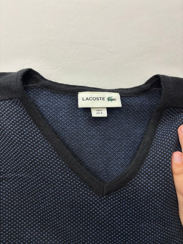 Gri V Yaka Erkek Örgü Yün Kazak - Görsel 2