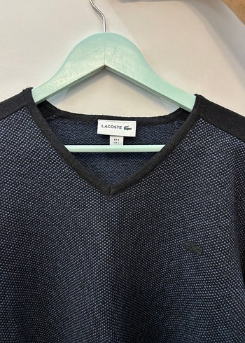 Gri Erkek V Yakalı Örgü Yün Kazak - Görsel 2