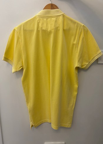 Erkek Sarı Pamuklu Kısa Kollu Polo Tişört - Görsel 4
