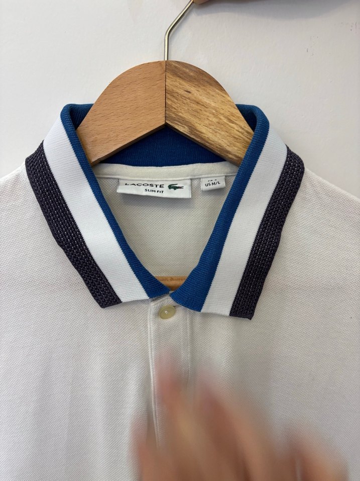 Erkek Beyaz Kısa Kollu Polo Yaka Tişört - Görsel 2