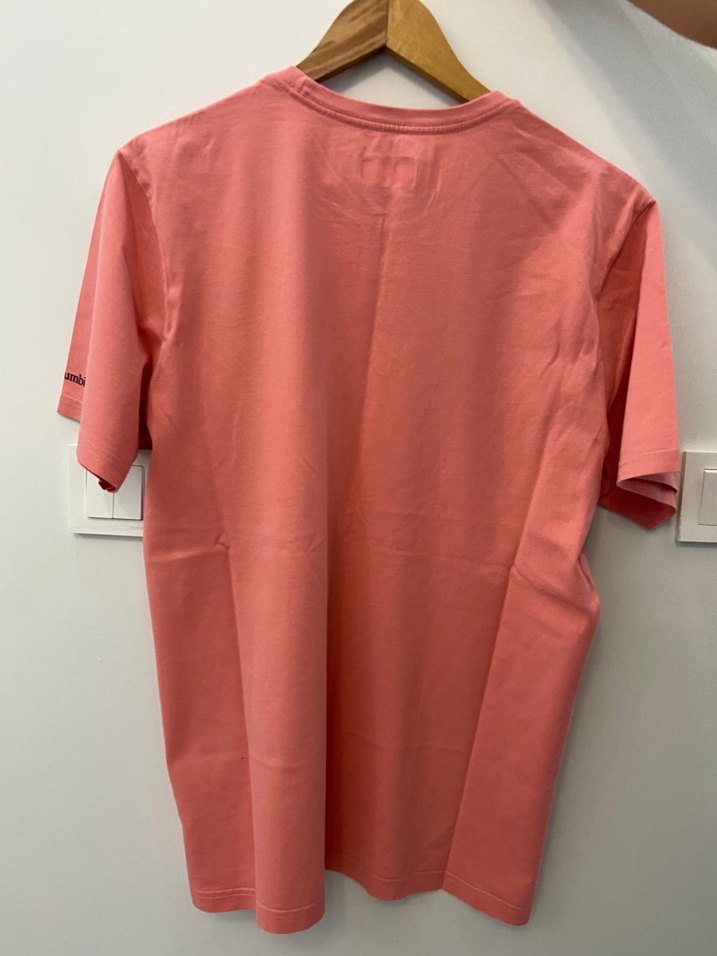 Columbia Pembe Baskılı Erkek Tişört - Görsel 4