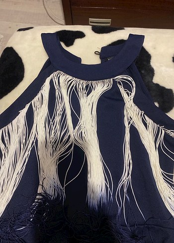 Püsküllü Lacivert Kadın Tulum - Görsel 2