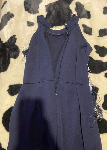 Püsküllü Lacivert Kadın Tulum - Görsel 3