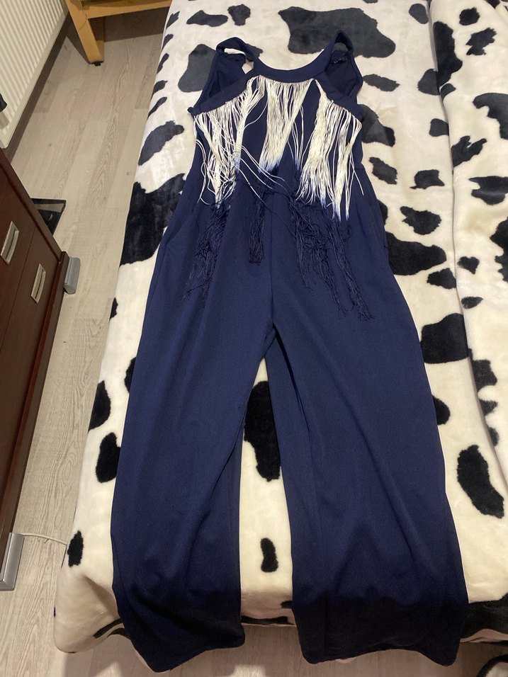 Püsküllü Lacivert Kadın Tulum - Görsel 4