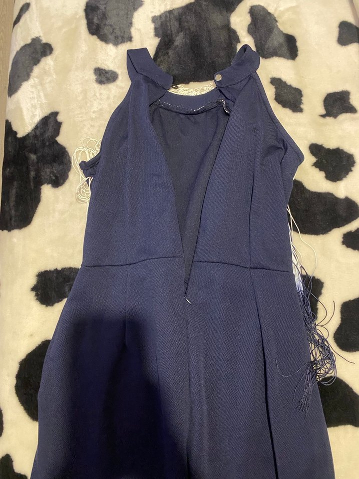 Püsküllü Lacivert Kadın Tulum - Görsel 3