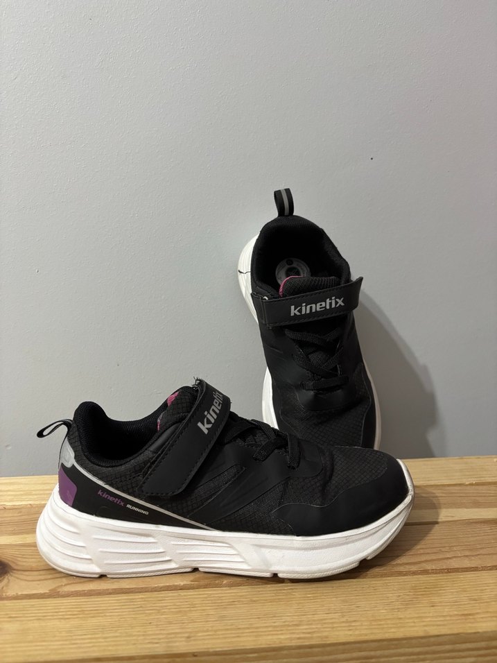 Siyah Kadın Spor Ayakkabı Velcro Detaylı - Görsel 3