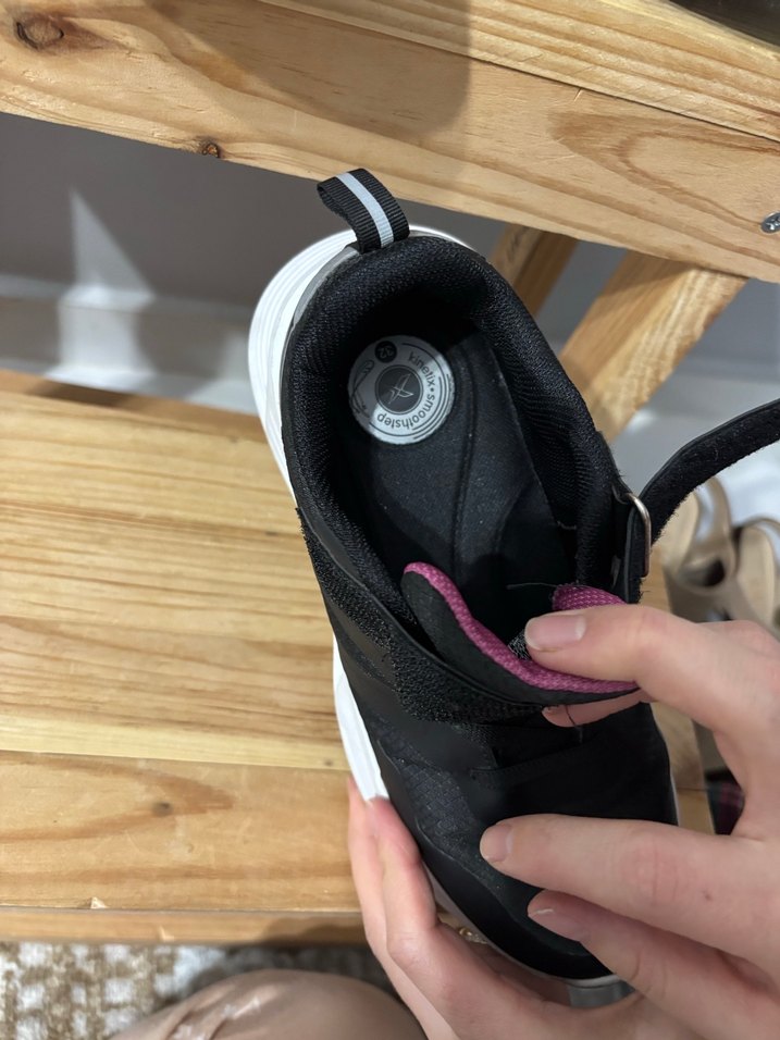 Siyah Kadın Spor Ayakkabı Velcro Detaylı - Görsel 4