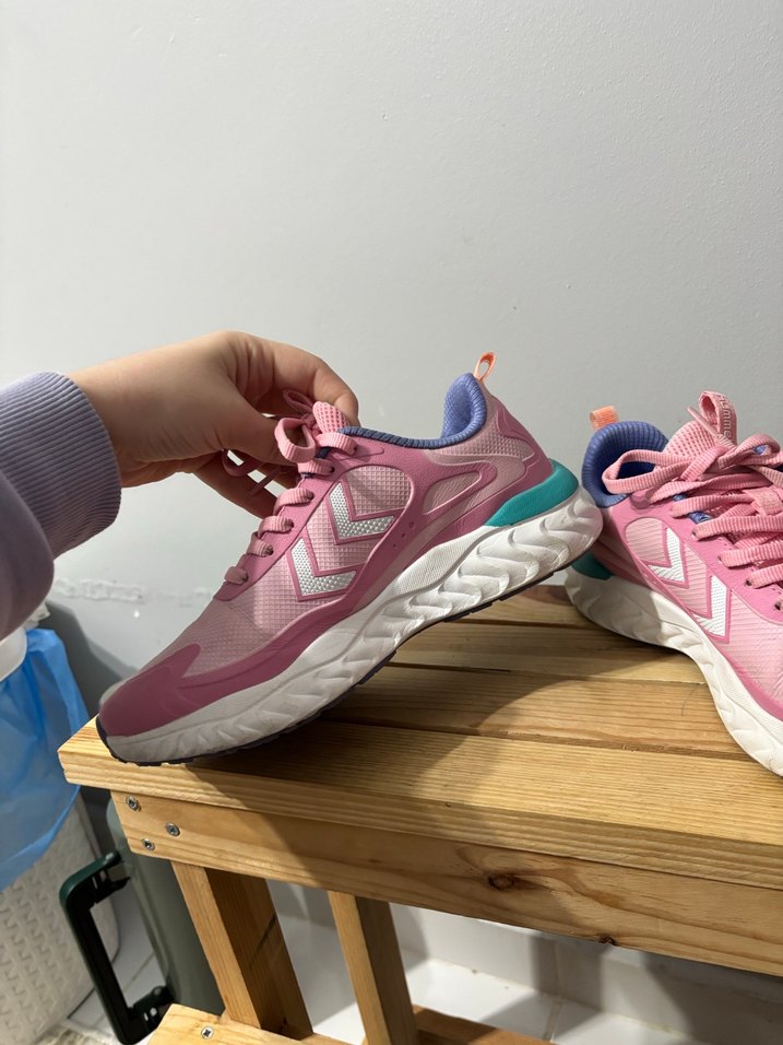 Pembe Bağcıklı Platform Spor Ayakkabı hummel 37 numara - Görsel 2