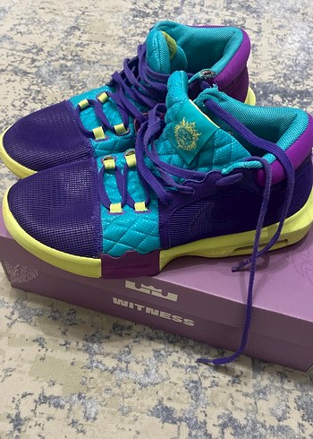 45 Beden mor Renk Mor Renkli Basketbol Ayakkabısı Velcro Detaylı