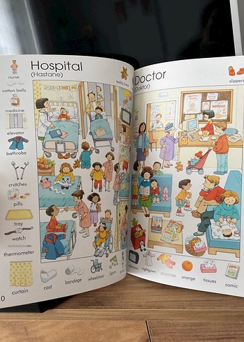  Beden Renk İngilizce İlk Bin Sözcük Öğreten Kitap