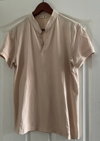 Bej Keten Erkek Polo Tişört