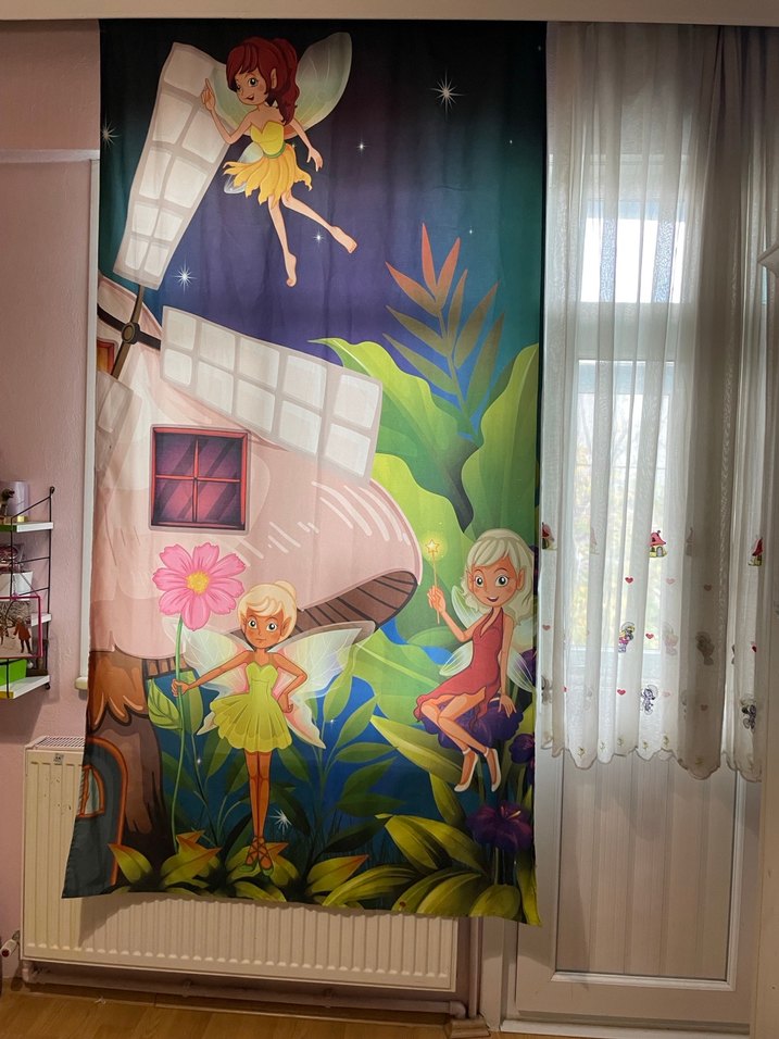 Renkli Pop Kültür Baskılı Perde - Görsel 2