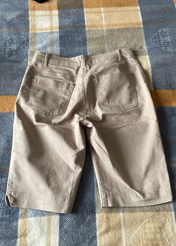 Bej Kadın Bermuda Şort - Görsel 4