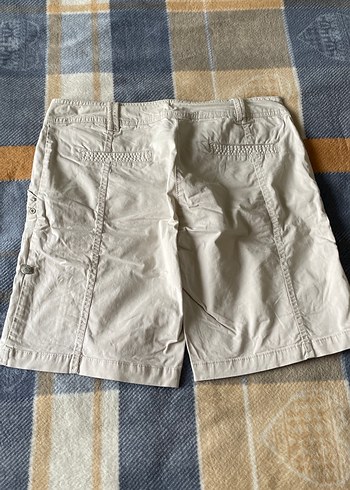 Bej Rahat Kesim Kadın Bermuda Şort - Görsel 4