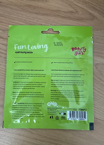 Beauty Girl Nemlendirici Maske 20 ml - Görsel 2