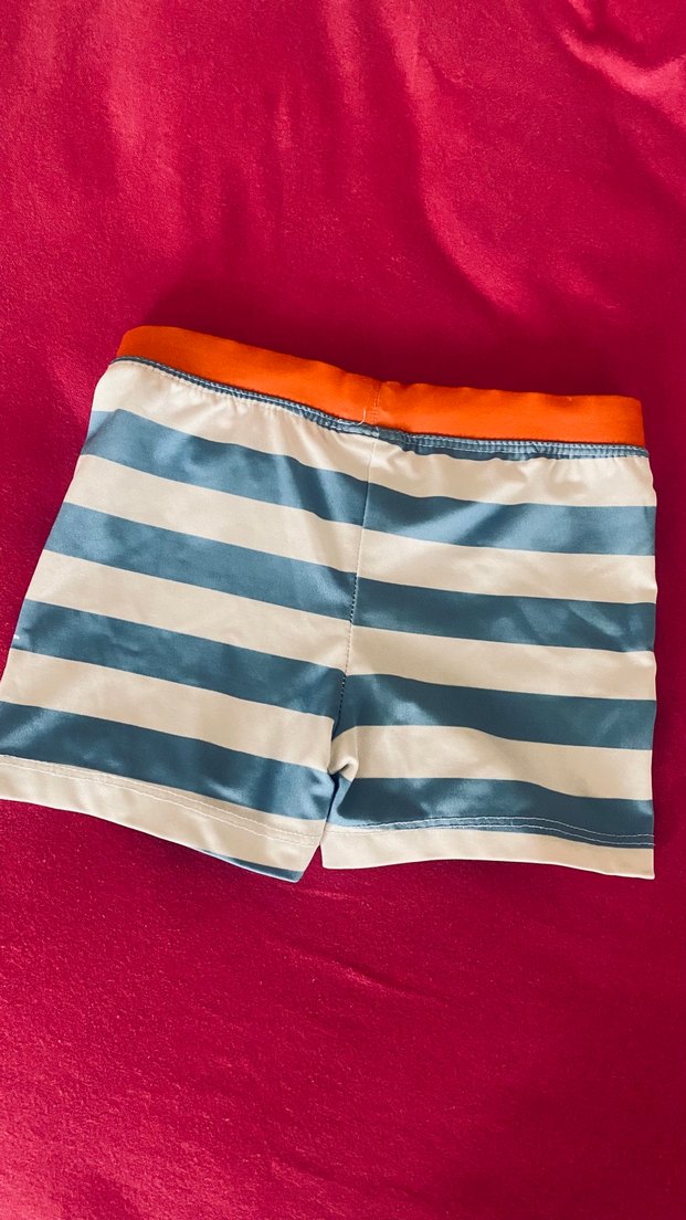Çizgili ve Baskılı Erkek Çocuk Mayo Şortu - Görsel 2