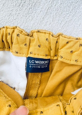 LC Waikiki Parlak Sarı Erkek Çocuk Pamuklu Şort