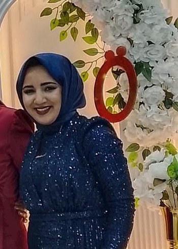 Uzun Kollu Drapeli Mavi Tesettür Abiye