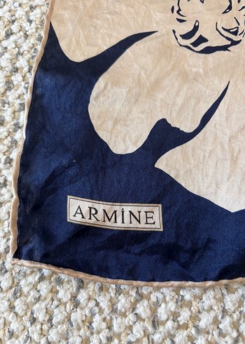 Armine Lacivert Çiçek Desenli Bohem Kadın Şal