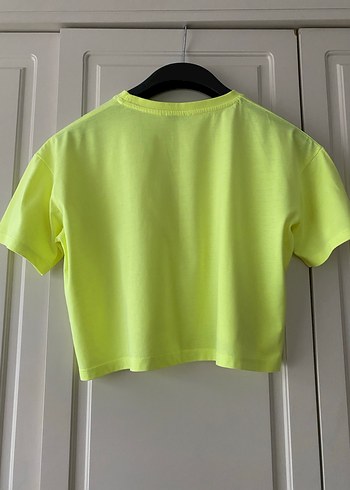 Sarı Kısa Kollu Basic Kadın Tişört - Görsel 2